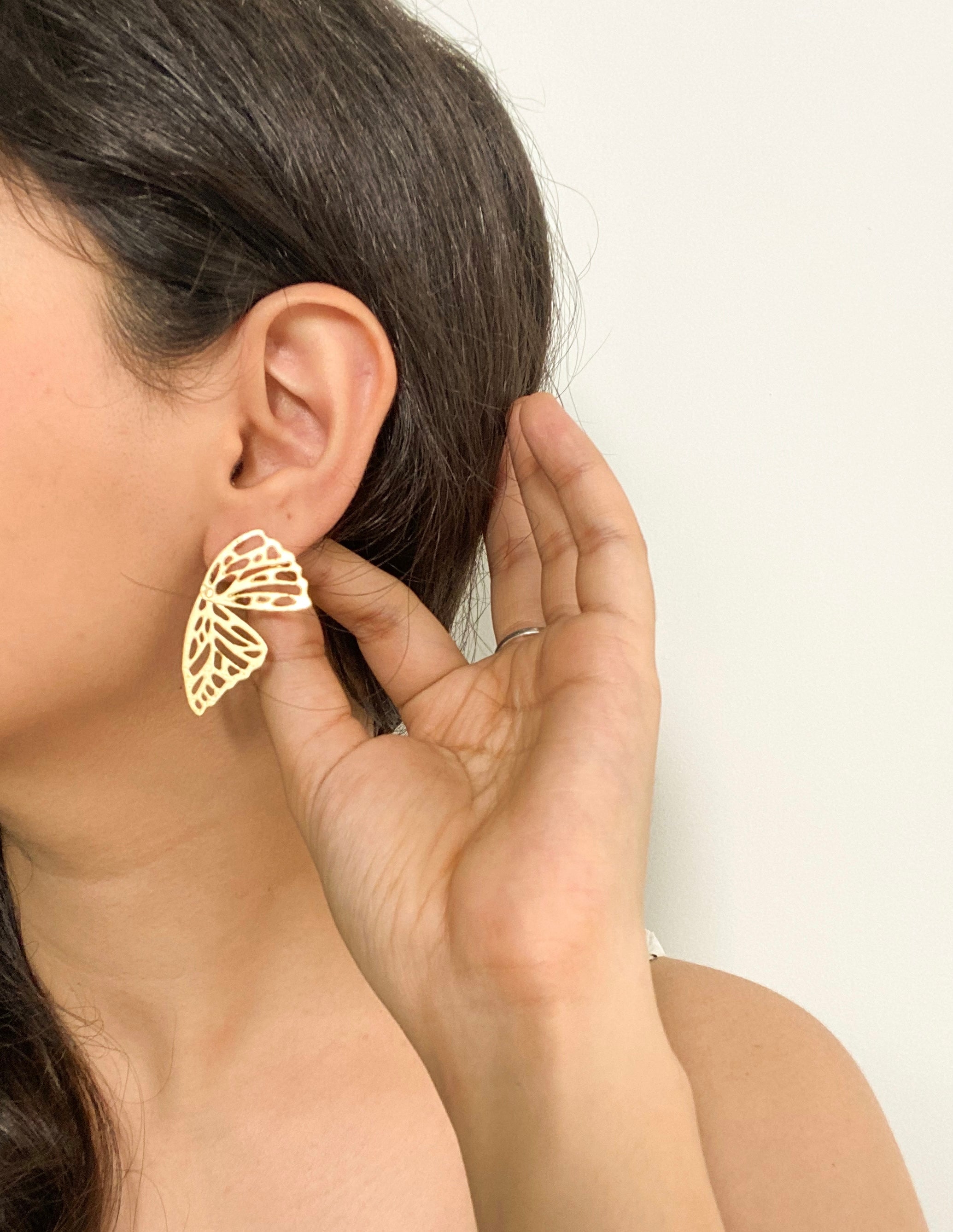 Buy DESTINY JEWEL'S Gold Plated Stonr Decor Korean Vintage Butterfly  Earrings For Women & Girls Cubic Zirconia Alloy Earring Set () Online at  Best Prices in India - JioMart.